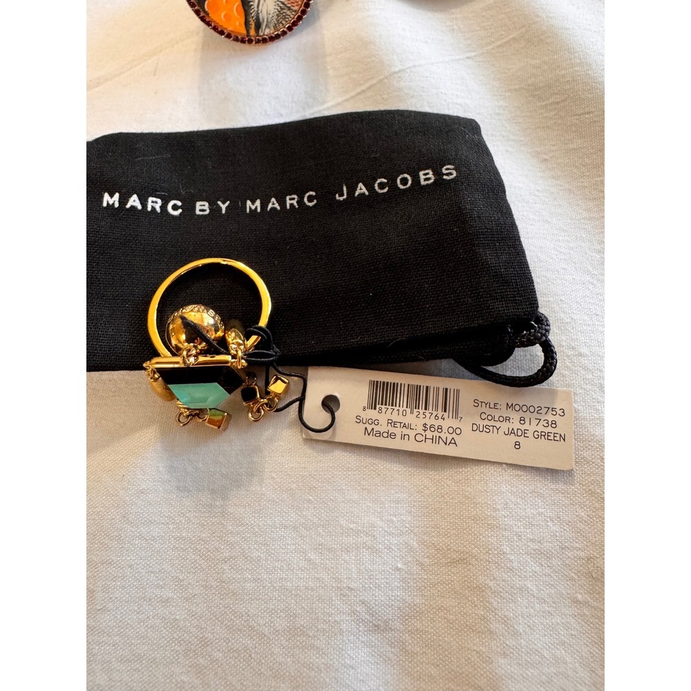Marc by Marc Jacobs Statement 4 Ring Bundle Robot Zebra Logo Chain New With Tags - Picture 4 of 10